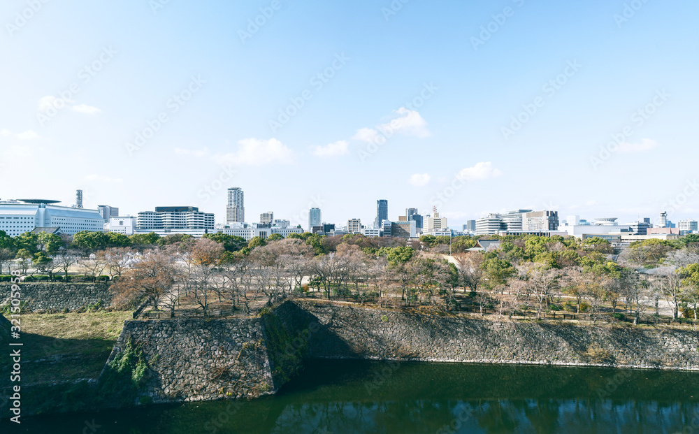 City skyline in Osaka, Japan