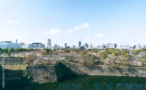 Obraz na płótnie City skyline in Osaka, Japan w salonie