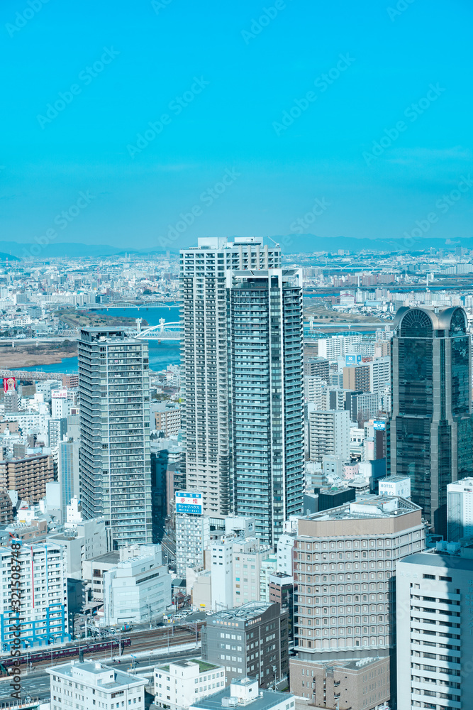 Naklejka premium URBAN LANDSCAPE IN OSAKA