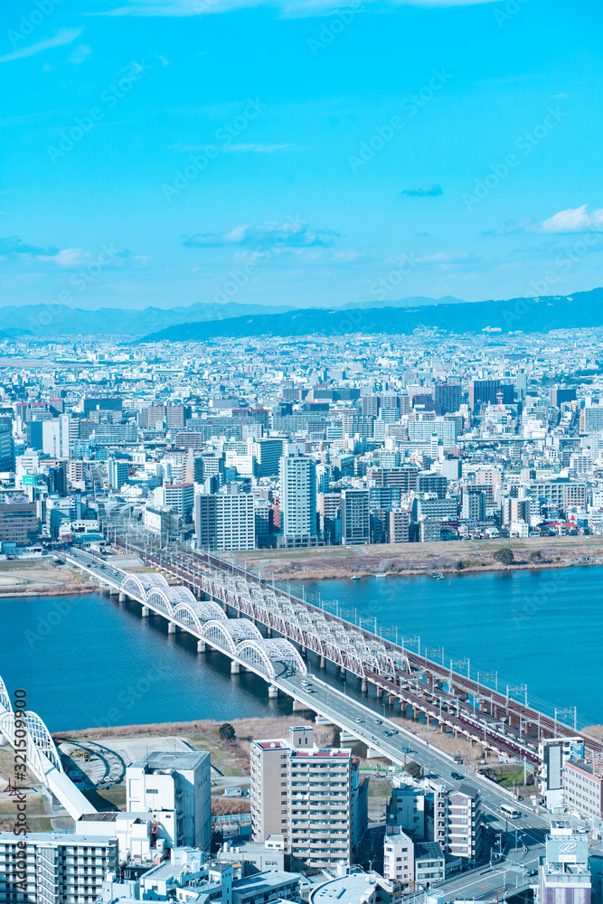Obraz premium URBAN LANDSCAPE IN OSAKA