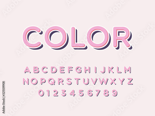 Stylish trendy logotype Retro Bar. 3D colorful Font © amelisk