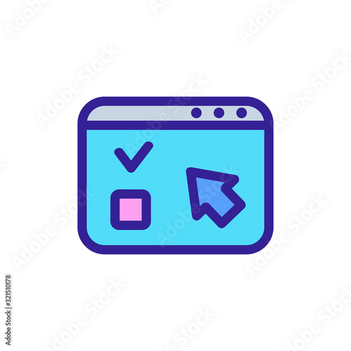 Choosing the answer is the icon vector. Thin line sign. Isolated contour symbol illustration