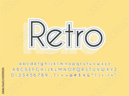 Stylish trendy logotype Retro Bar. 3D colorful Font