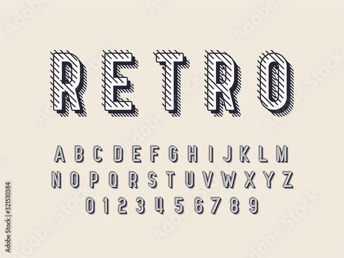 Stylish trendy logotype Retro Bar. 3D colorful Font