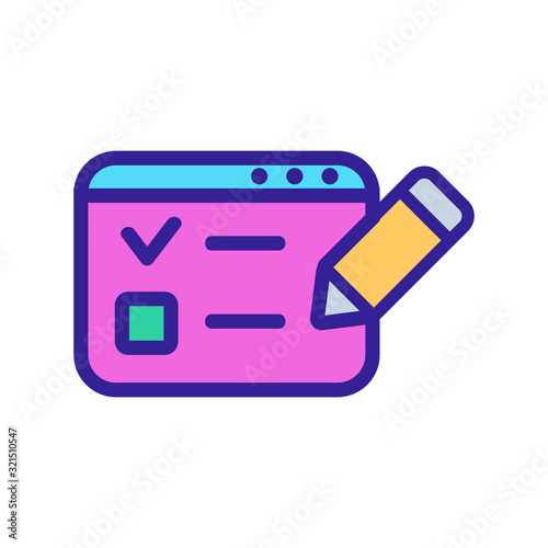 Internet test icon vector. Thin line sign. Isolated contour symbol illustration