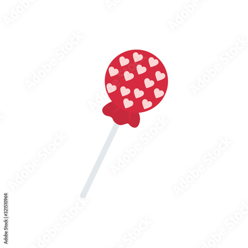 Isolated sweet hearts lollipop vector design