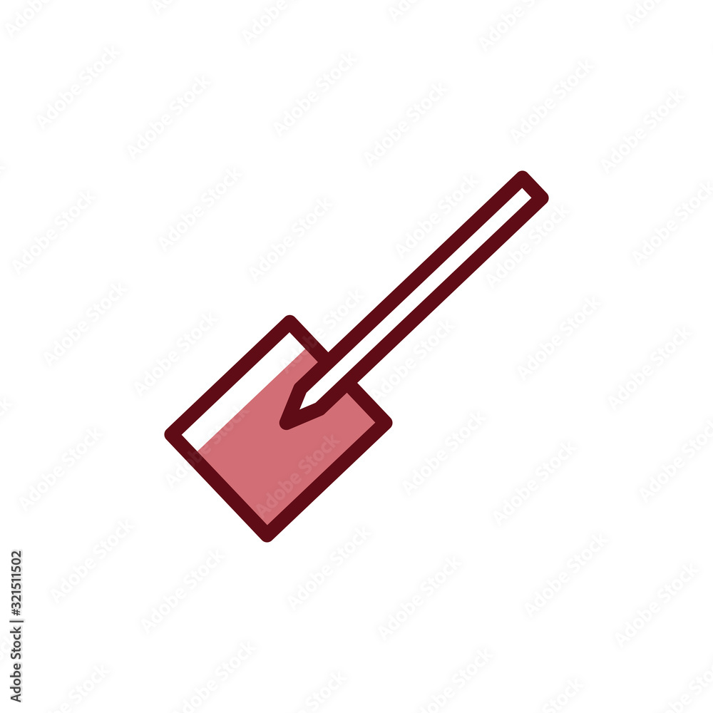 Shovel icon vector design template Shovel icon vector design template
