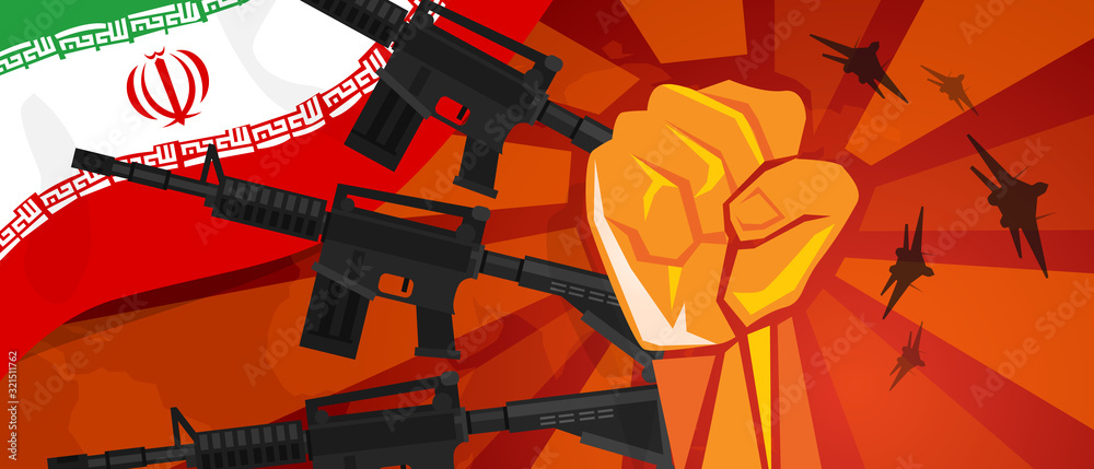 Hongkong flag and hand fist fight warfare country army. National flag gun military. Spirit of patriotism freedom