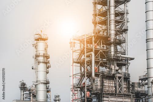 Industrial zone,The equipment of oil refining,Close-up of industrial pipelines of an oil-refinery plant,Detail of oil pipeline with valves in large oil refinery