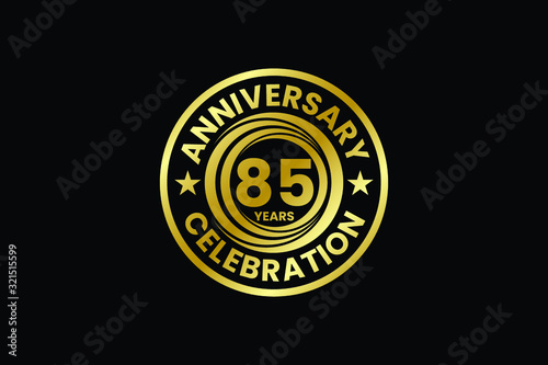 Anniversary logo template Vector design birthday celebration,  Golden anniversary emblem, Design for booklet leaflet magazine brochure poster web invitation or greeting card