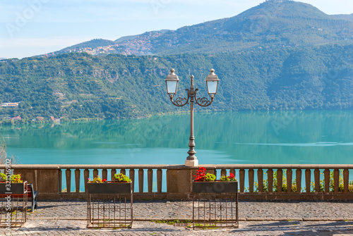 Принти на полотні View of Lake Albano from the town of Castel Gandolfo, Italy