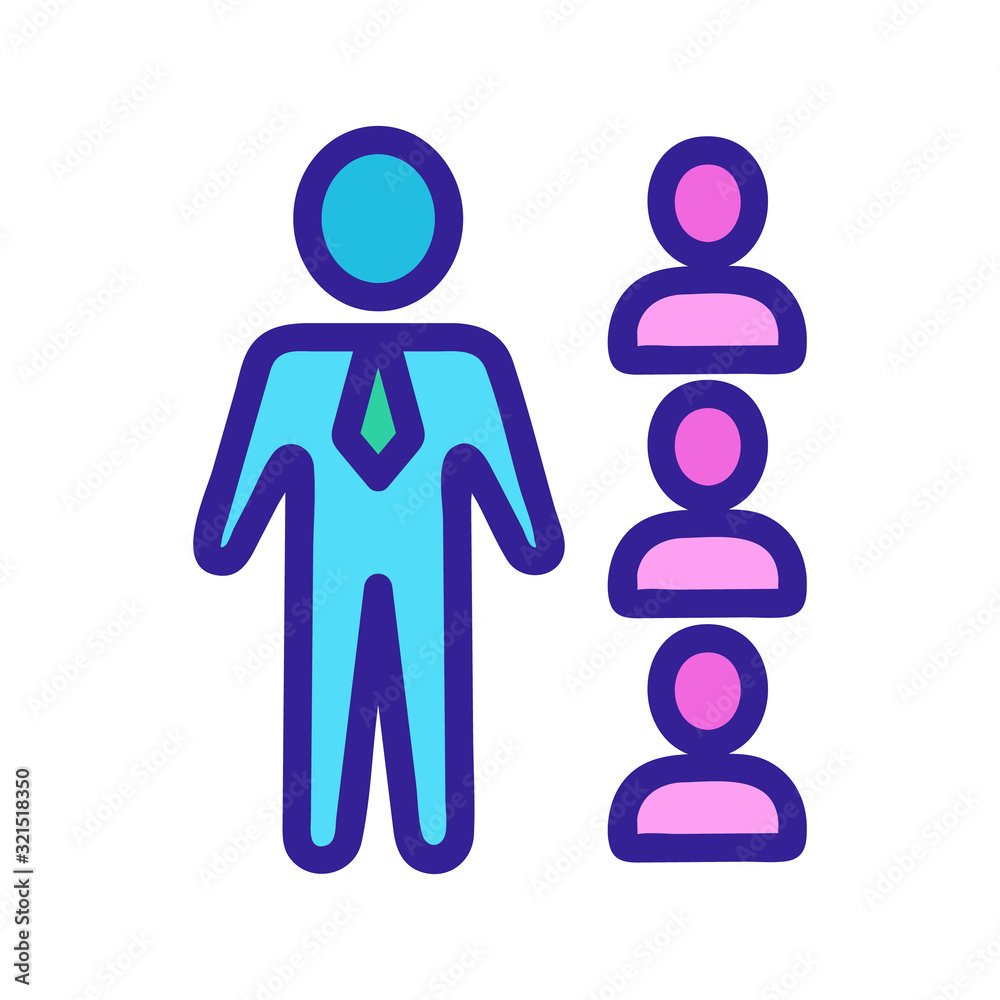 Manager management icon vector. Thin line sign. Isolated contour symbol illustration Manager management icon vector. Thin line sign. Isolated contour symbol illustration