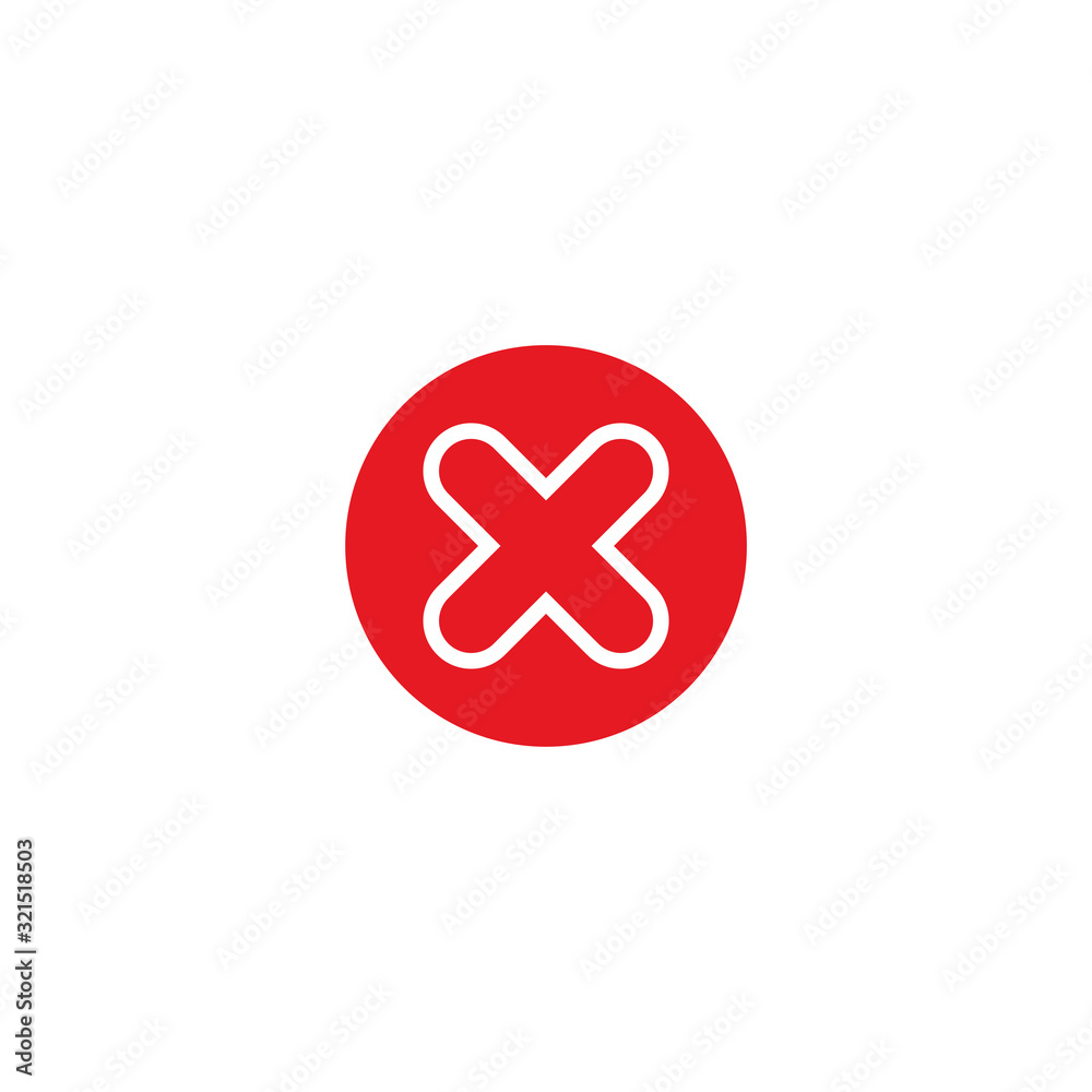 Decline Sign Icon Design Vector Decline Sign Icon Design Vector