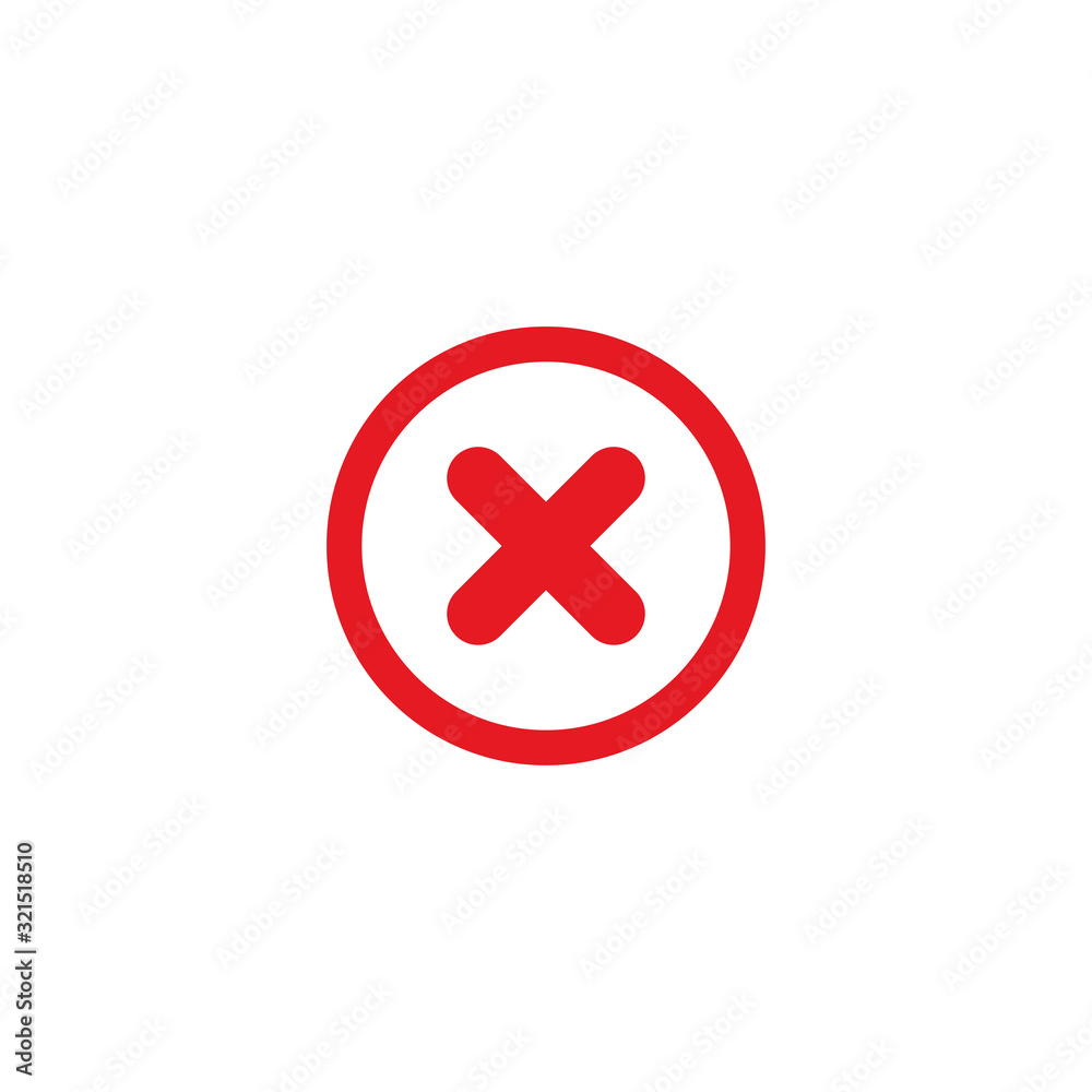 Fototapeta premium Decline Sign Icon Design Vector