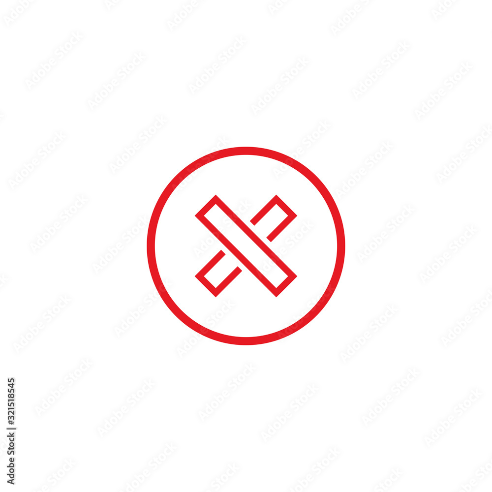 Decline Sign Icon Design Vector Decline Sign Icon Design Vector