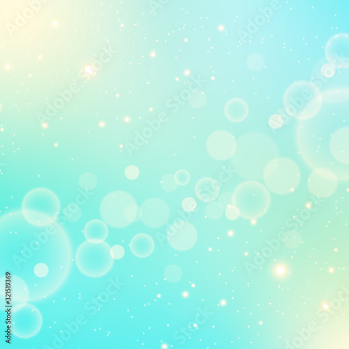 Shining bokeh background glitter light design. Magic holiday card, poster, banner. bright light background. EPS 10