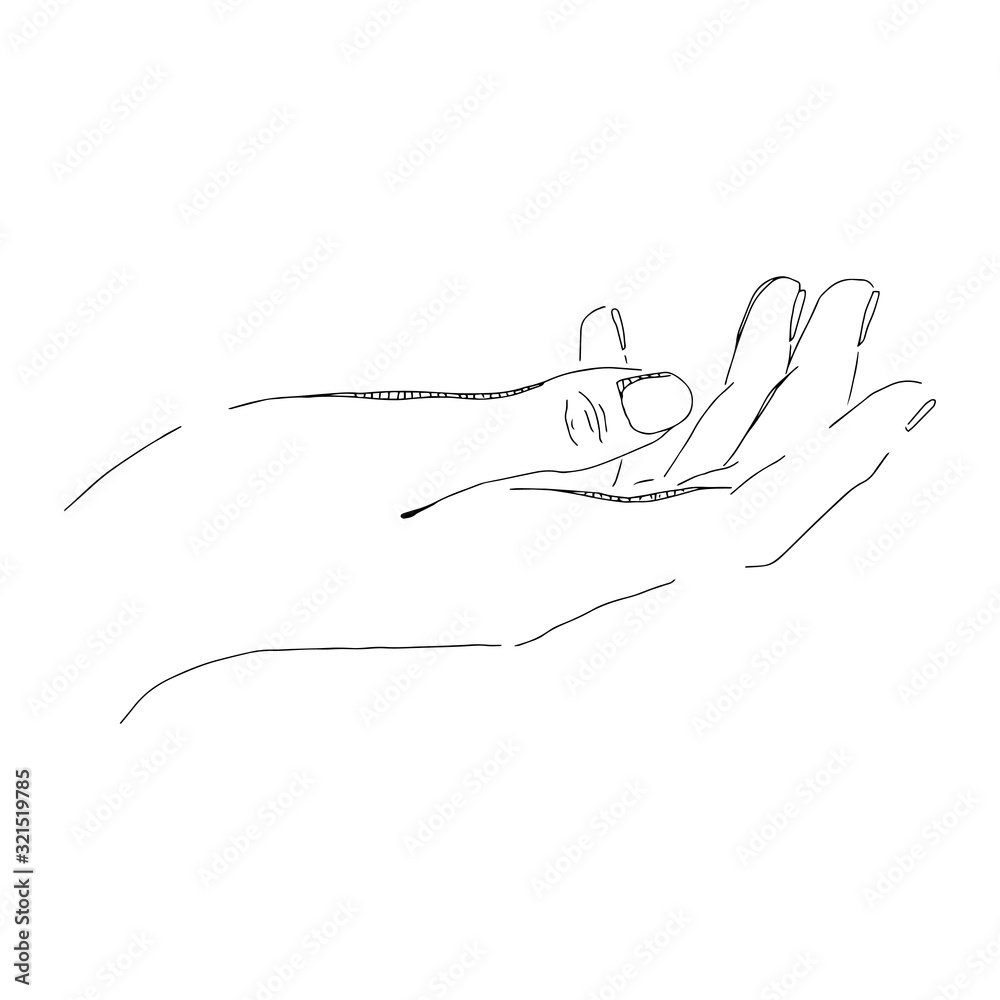 Women hand. Vector illustration Women hand. Vector illustration
