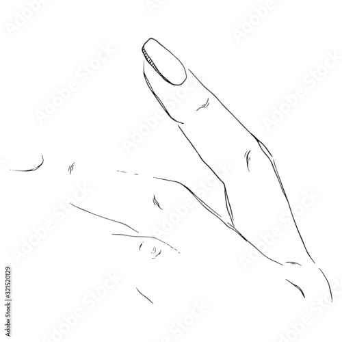 Women hand. Vector illustration