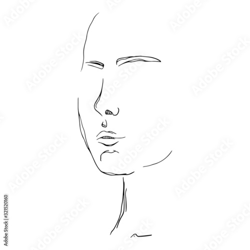 Vector women. Vector hand drawn illustration