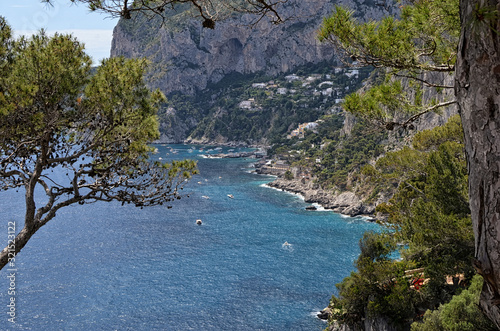 bay on Capri island in Italy view from hills © martin951