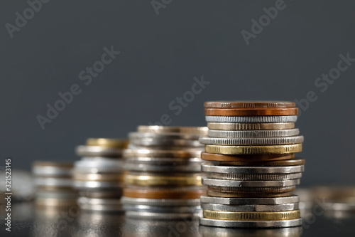 Fotografie An economic plan expressed in coins