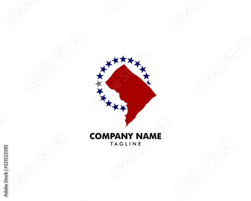 Logo Map of the Washington D.C District