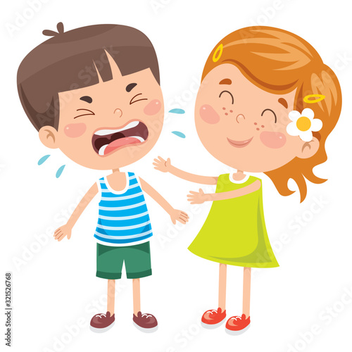 An Upset Little Child Crying