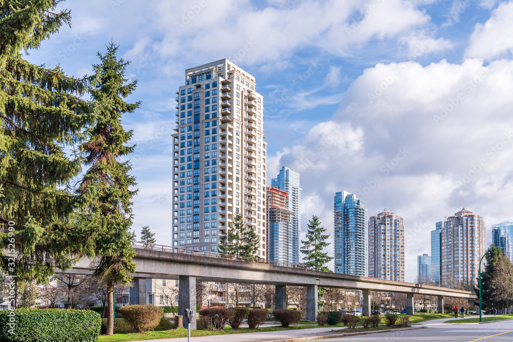 View over Cityscape on sunny day in Vancouver, Canada. View over Cityscape on sunny day in Vancouver, Canada.