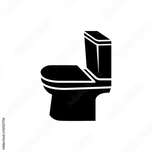toilet icon trendy flat design
