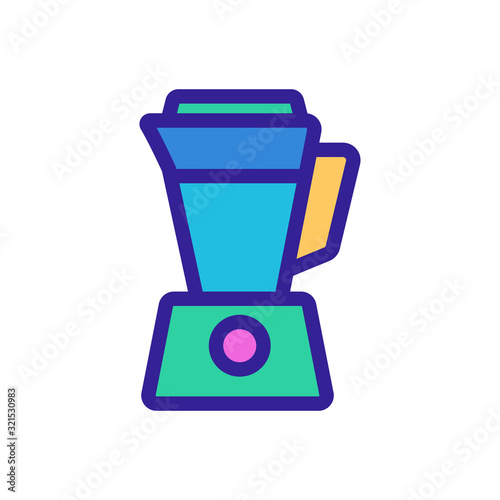 cocktail icon vector. Thin line sign. Isolated contour symbol illustration