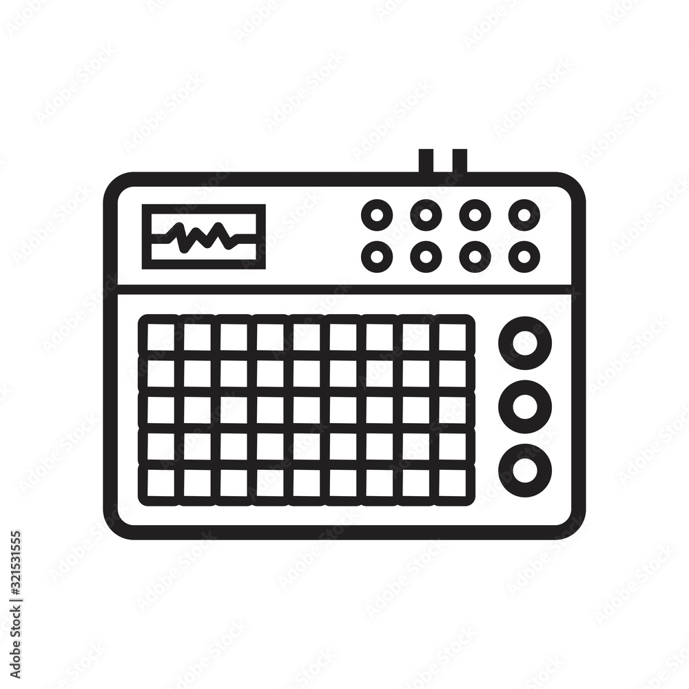 DJ remote for playing and mixing music icon template black color editable. DJ remote for playing and mixing music icon symbol Flat vector illustration for graphic and web design.