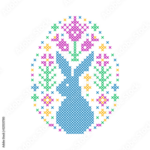 Embroidered Easter egg