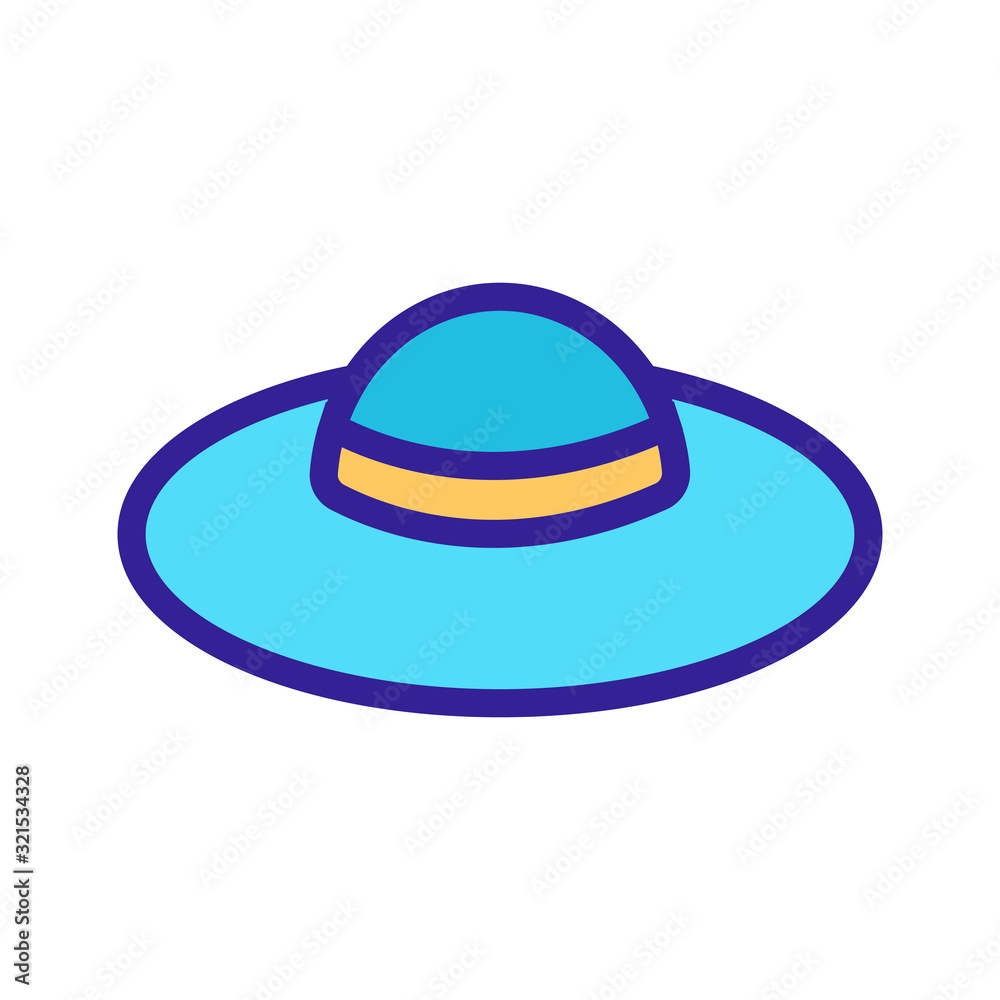 hat icon vector. Thin line sign. Isolated contour symbol illustration hat icon vector. Thin line sign. Isolated contour symbol illustration