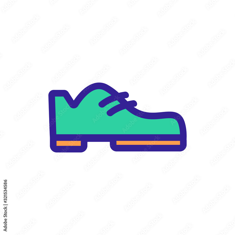 Shoes icon vector. Thin line sign. Isolated contour symbol illustration Shoes icon vector. Thin line sign. Isolated contour symbol illustration