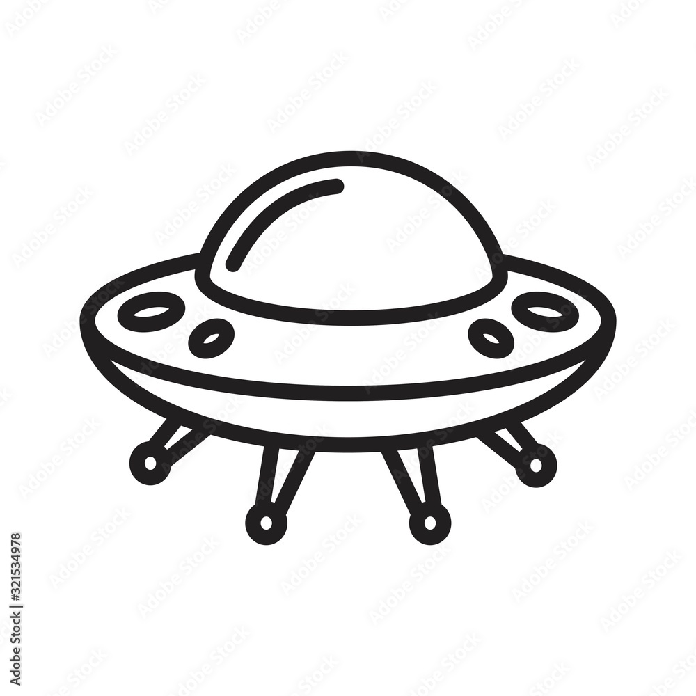 Ufo Flying spaceship icon template black color editable. Ufo Flying spaceship icon symbol Flat vector illustration for graphic and web design. Ufo Flying spaceship icon template black color editable. Ufo Flying spaceship icon symbol Flat vector illustration for graphic and web design.