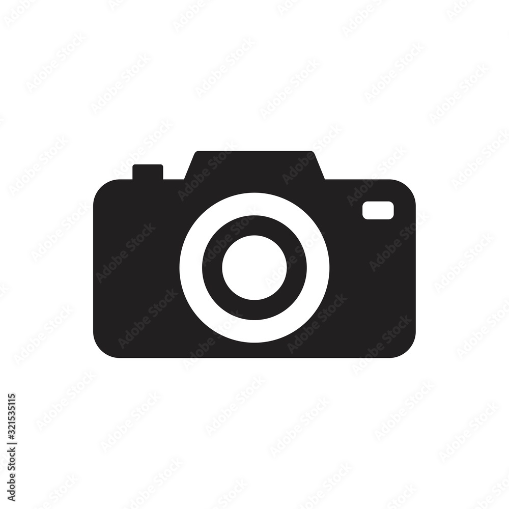 Camera icon template black color editable. Camera icon symbol Flat vector illustration for graphic and web design.