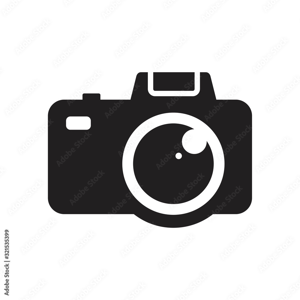 Camera icon template black color editable. Camera icon symbol Flat vector illustration for graphic and web design. Camera icon template black color editable. Camera icon symbol Flat vector illustration for graphic and web design.