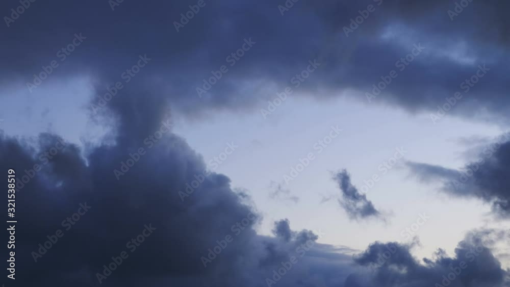 Time lapse video of changing cloudscape in 4K