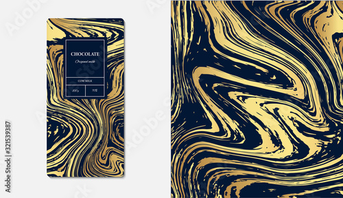 hocolate packaging marble. Marble collection abstract liquid pattern texture. Trendy luxury product branding template with label pattern for packaging. Vector design.