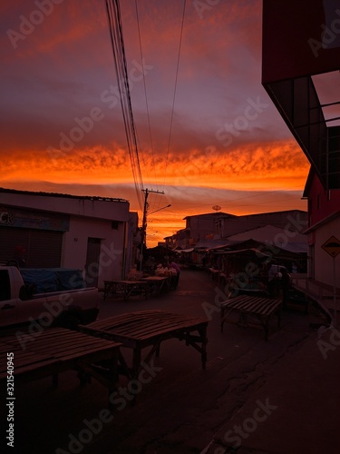 sunset at the fair in Brazil