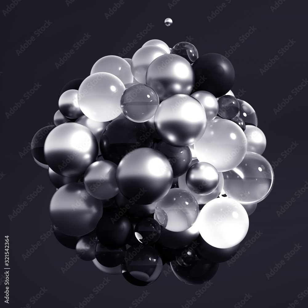 Fototapeta premium Abstract metal background. 3d illustration, 3d rendering.