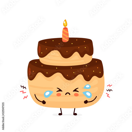 Cute sad cry layered birthday party cake