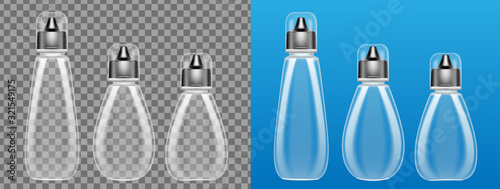 Vector transparent honey bottle with cap
