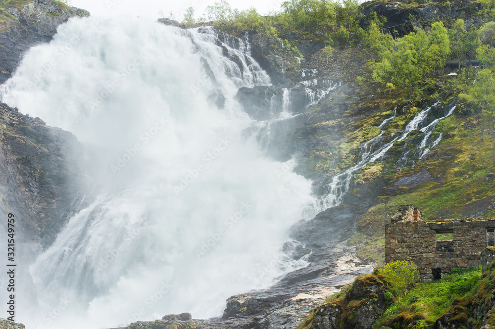 Kjosfossen is a waterfall located in the municipality of Aurland in the county of Sogn og Fjordane, Norway