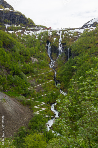 Landscapes of the Vossevangen mountains in Norway photo