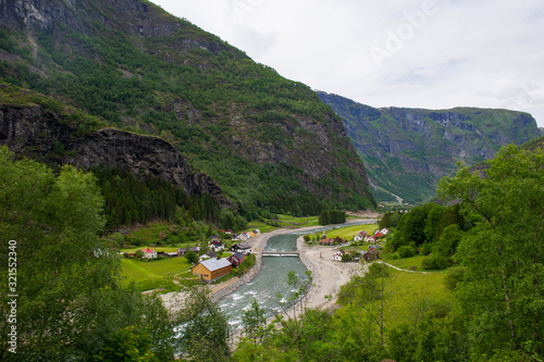 Landscapes of the Vossevangen mountains in Norway