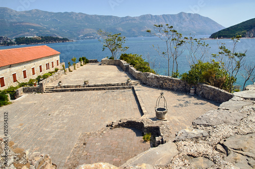 The ruins of a historic fortress in the city of Ulcinj in Montenegro. photo