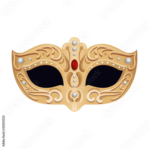 elegant mask fantasy isolated icon vector illustration design
