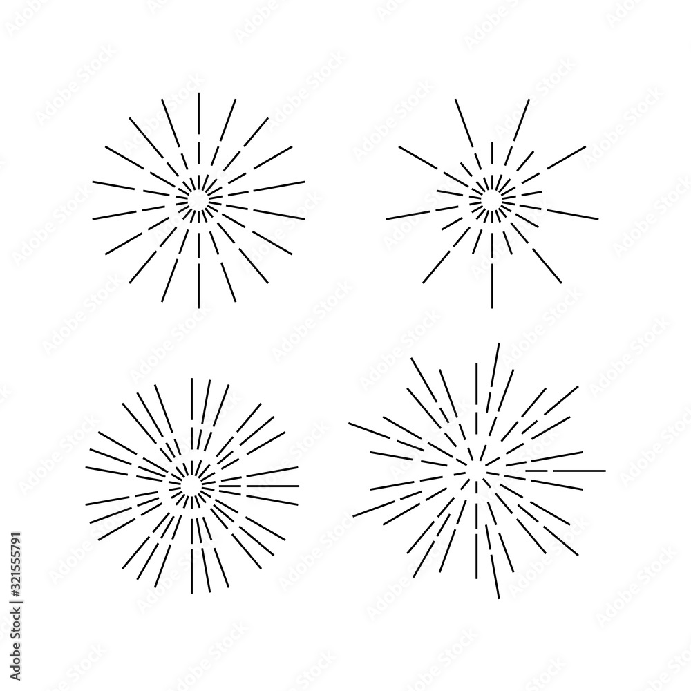 Set of retro sun burst black collection vector eps 10 Set of retro sun burst black collection vector eps 10