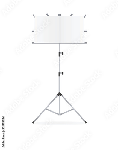 Grey musician stand. vector illustration